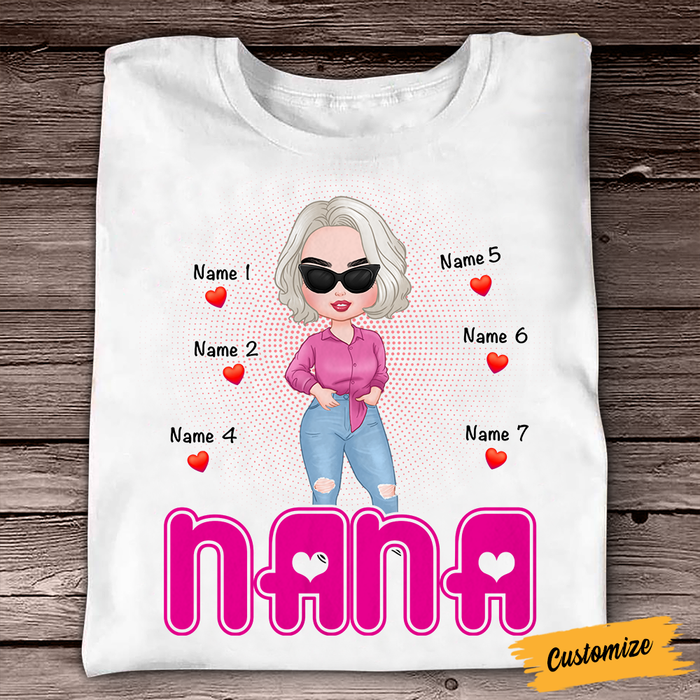 Personalized Mom Grandma T Shirt JR153 30O24 1