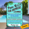 Personalized Pool Rules Funny Outdoor Metal Sign JR147 85O24 1