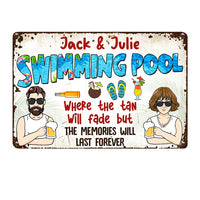 Personalized Pool Outdoor Metal Sign JR143 85O36 thumb 1