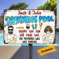 Personalized Pool Outdoor Metal Sign JR143 85O36 thumb 1