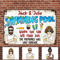 Personalized Pool Outdoor Metal Sign JR143 85O36 thumb 1