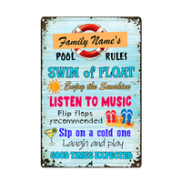 Personalized Pool Rules Metal Sign JR149 26O24 thumb 1