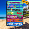 Personalized Pool Rules Metal Sign JR148 26O23 1