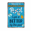 Personalized Pool Outdoor Metal Sign JR175 30O58 1