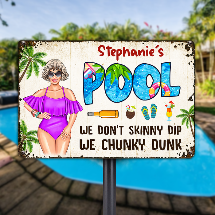 Personalized Pool Girl Metal Sign JR157 95O24 1