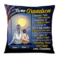 Personalized Grandson Hug This Pillow JR176 23O53 thumb 1