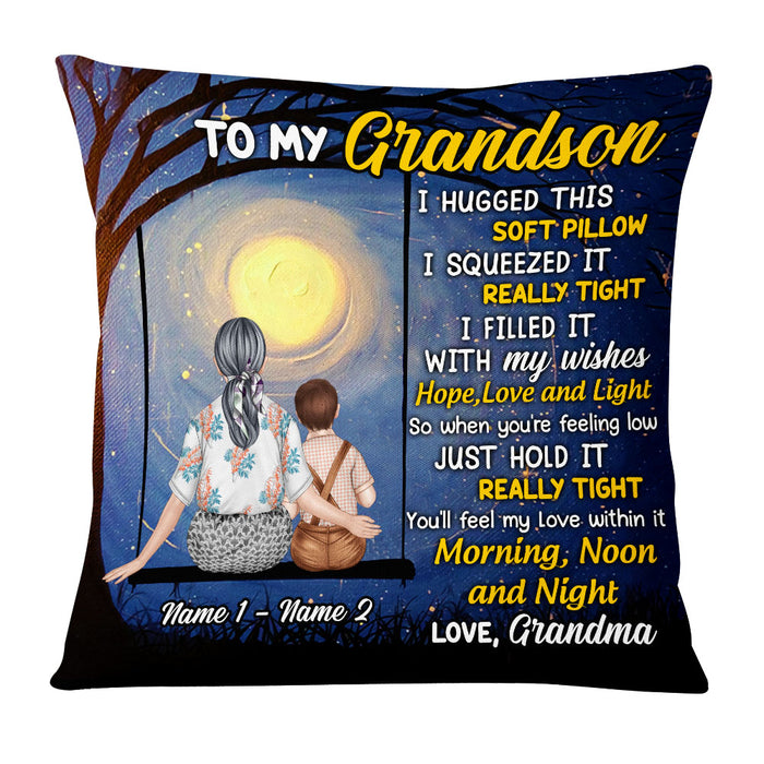 Personalized Grandson Hug This Pillow JR176 23O53 1