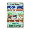 Personalized Pool Dog Metal Sign JR178 23O36 1