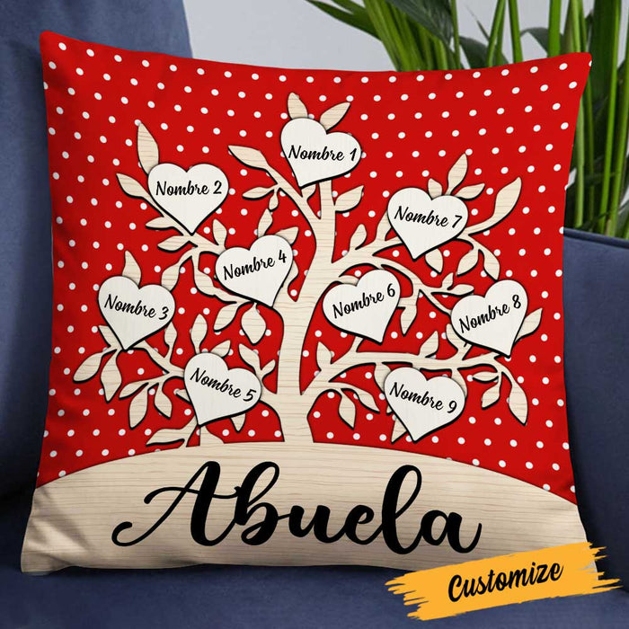 Personalized Spanish Grandson Granddaughter Son Daughter Mom Grandma Abuela Pillow JR206 23O23 1