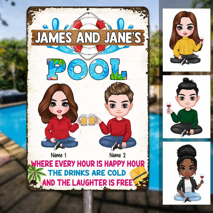 Personalized Swimming Pool Metal Sign JR192 24O23 1