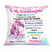 Personalized Unicorn Granddaughter Pillow JR201 24O23 thumb 1
