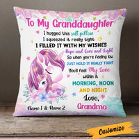 Personalized Unicorn Granddaughter Pillow JR201 24O23 thumb 1