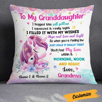Personalized Unicorn Granddaughter Pillow JR201 24O23 thumb 1