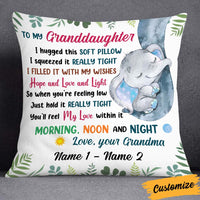 Personalized Elephant Daughter Granddaughter Mom Grandma Pillow JR203 24O32 thumb 1