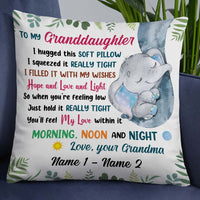 Personalized Elephant Daughter Granddaughter Mom Grandma Pillow JR203 24O32 thumb 1