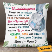 Personalized Elephant Daughter Granddaughter Mom Grandma Pillow JR203 24O32 thumb 1