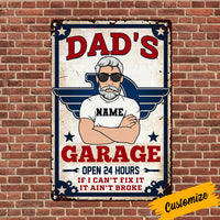 Personalized Dad Grandpa Garage Metal Sign JR173 24O36 thumb 1