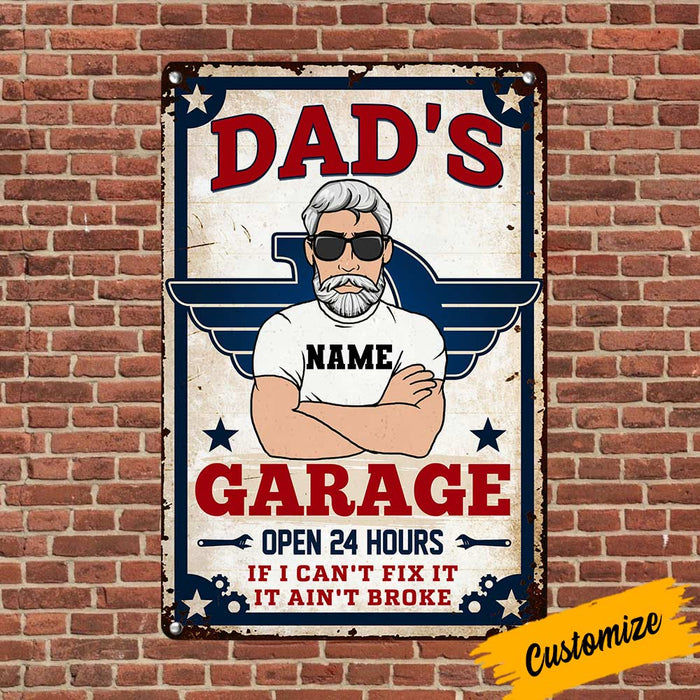 Personalized Dad Grandpa Garage Metal Sign JR173 24O36 1