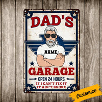 Personalized Dad Grandpa Garage Metal Sign JR173 24O36 thumb 1