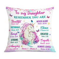 Personalized Unicorn Daughter Granddaughter From Mom Grandma Pillow JR153 95O36 thumb 1