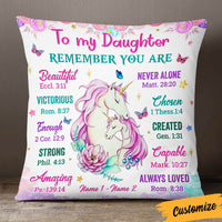 Personalized Unicorn Daughter Granddaughter From Mom Grandma Pillow JR153 95O36 thumb 1