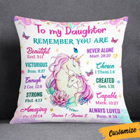 Personalized Unicorn Daughter Granddaughter From Mom Grandma Pillow JR153 95O36 thumb 1