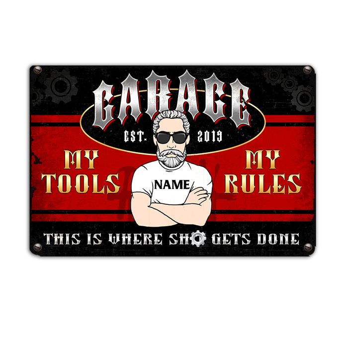 Personalized Garage Metal Sign JR191 24O24 1