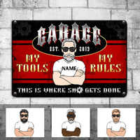Personalized Garage Metal Sign JR191 24O24 thumb 1