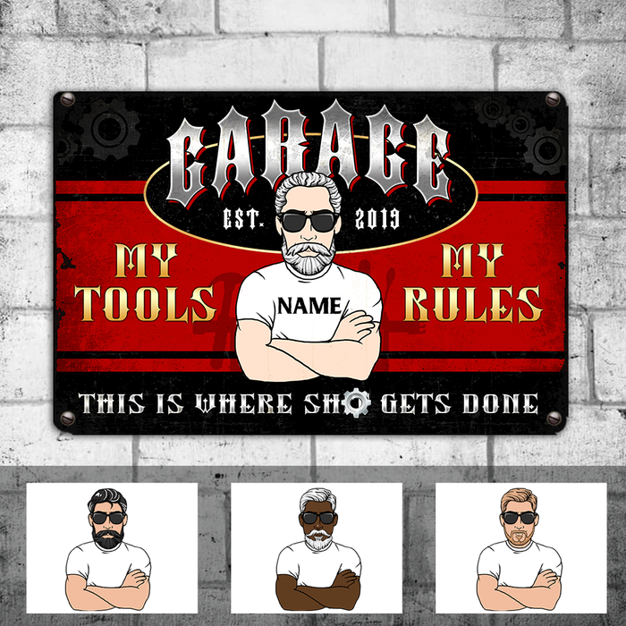 Personalized Garage Metal Sign JR191 24O24 1