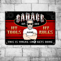Personalized Garage Metal Sign JR191 24O24 thumb 1