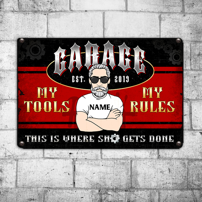 Personalized Garage Metal Sign JR191 24O24 1