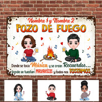 Personalized Backyard Outdoor Spanish Metal Sign JR242 24O36 thumb 1