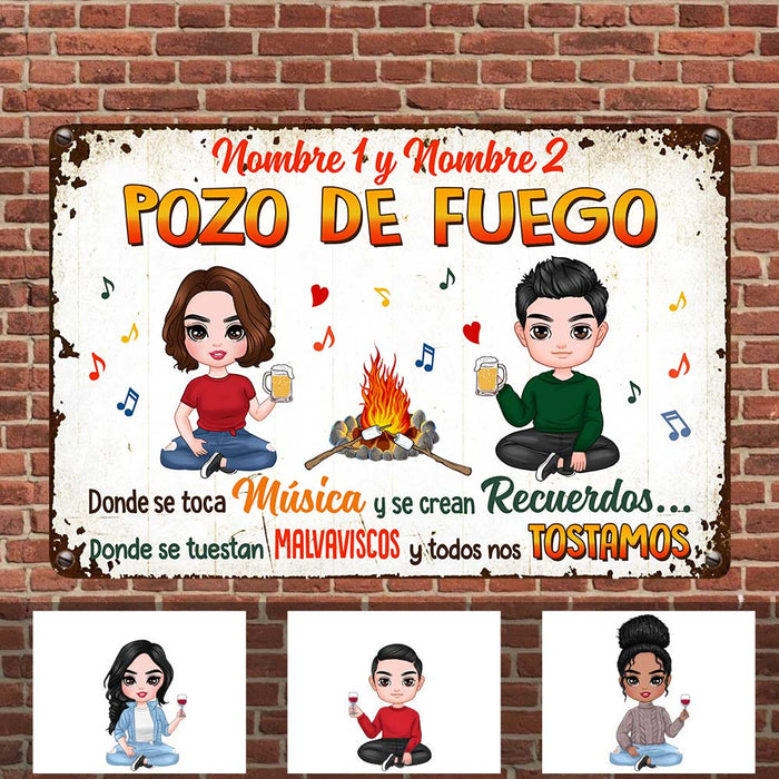 Personalized Backyard Outdoor Spanish Metal Sign JR242 24O36 1