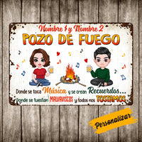 Personalized Backyard Outdoor Spanish Metal Sign JR242 24O36 thumb 1