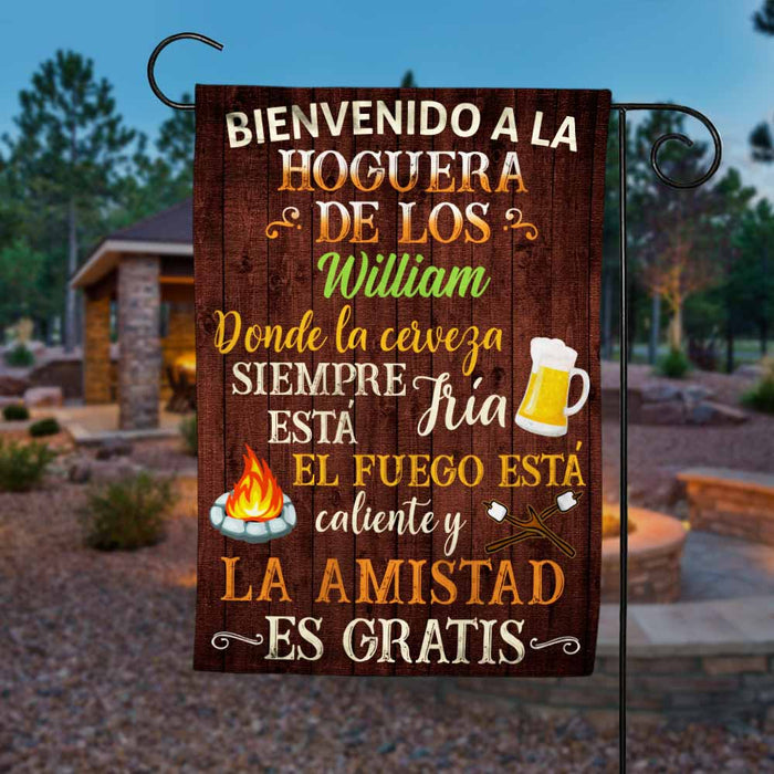 Personalized Fire Pit Outdoor Spanish Flag JR158 30O58 1