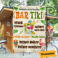 Personalized Come Classy Backyard Tiki Bar Gardening Spanish Flag JR152 24O53 thumb 1