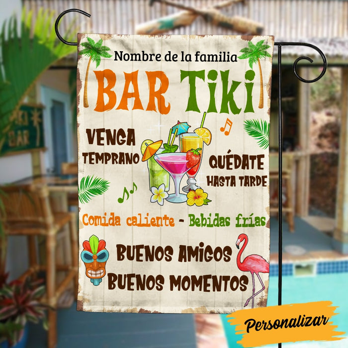 Personalized Come Classy Backyard Tiki Bar Gardening Spanish Flag JR152 24O53 1