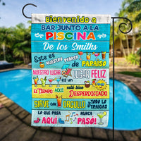 Personalized Piece Of Paradise Pool Bar Spanish Flag JR153 24O53 thumb 1