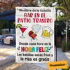 Personalized The Laughter Is Free Backyard Bar Gardening Spanish Flag JR154 24O53 1