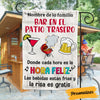 Personalized The Laughter Is Free Backyard Bar Gardening Spanish Flag JR154 24O53 1