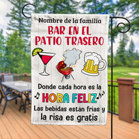 Personalized The Laughter Is Free Backyard Bar Gardening Spanish Flag JR154 24O53 thumb 1