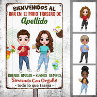 Personalized Backyard Outdoor Spanish Metal Sign JR155 24O47 thumb 1