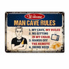 Personalized Man Cave Garage Rules Dad Grandpa Metal Sign JR152 81O58 1