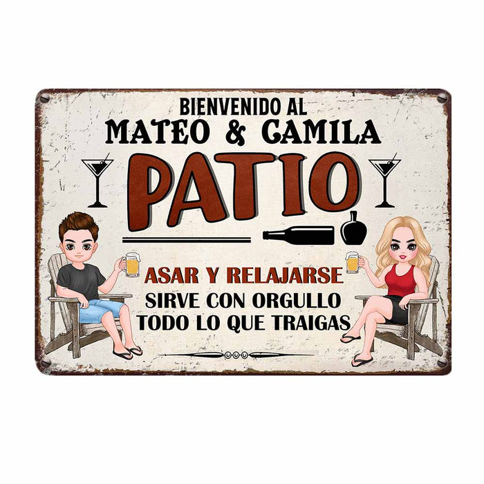 Personalized Outdoor Spanish Patio Metal Sign JR151 85O58 1