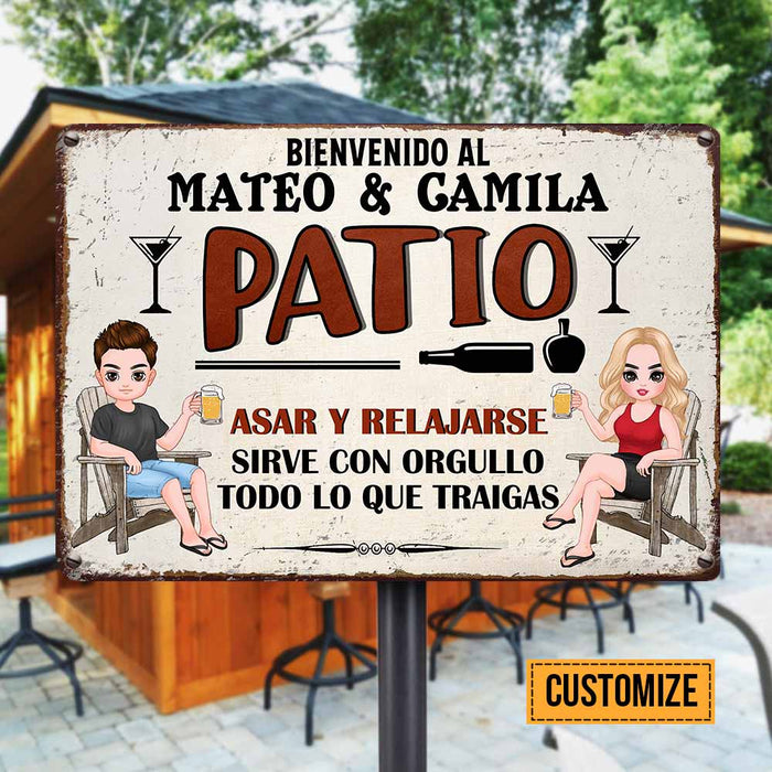 Personalized Outdoor Spanish Patio Metal Sign JR151 85O58 1