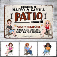Personalized Outdoor Spanish Patio Metal Sign JR151 85O58 thumb 1