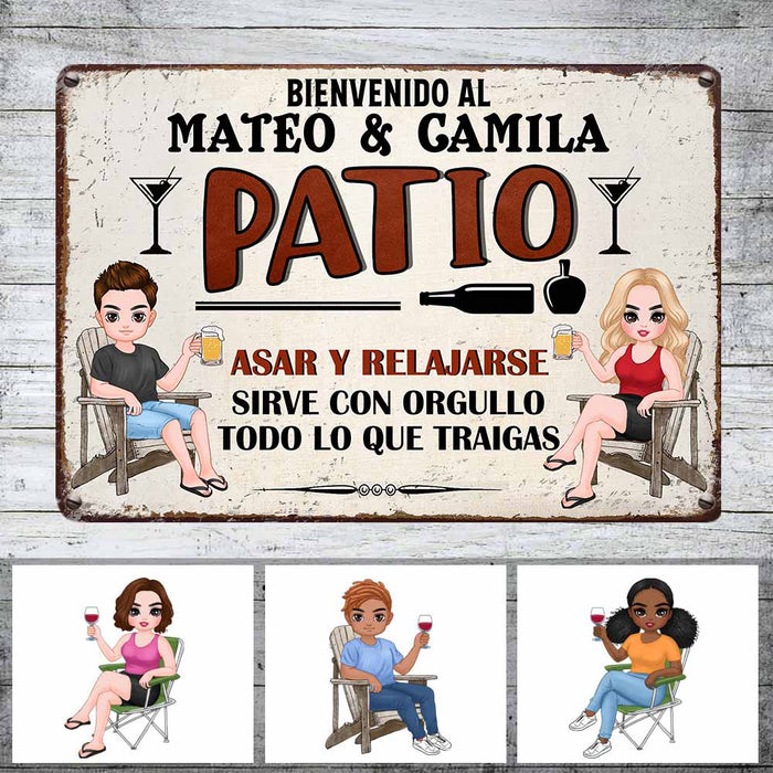 Personalized Outdoor Spanish Patio Metal Sign JR151 85O58 1