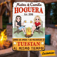 Personalized Outdoor Spanish Fire Pit Metal Sign JR154 85O57 thumb 1