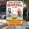 Personalized Outdoor Spanish Fire Pit Metal Sign JR154 85O57 1