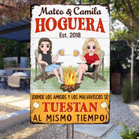 Personalized Outdoor Spanish Fire Pit Metal Sign JR154 85O57 thumb 1